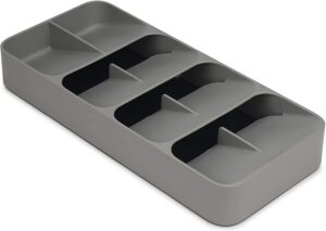 J&J - DrawerStore Large Compact Cutlery Organizer - Grey