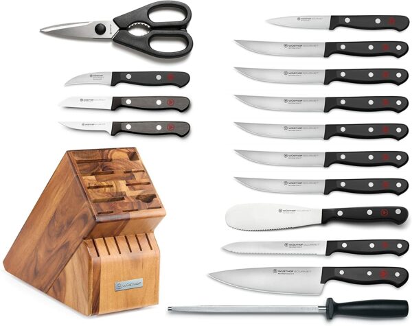 WUSTHOF Gourmet 16pc Block Set Acacia