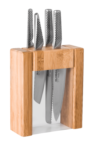 GLOBAL "5-Piece IKASU V Knife Block Set