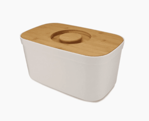 J&J - Bread Bin w/ Cutting Board Lid White