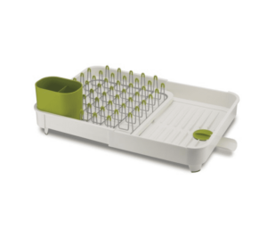 J&J - Extend™ Expandable Dish Drainer - White/Green