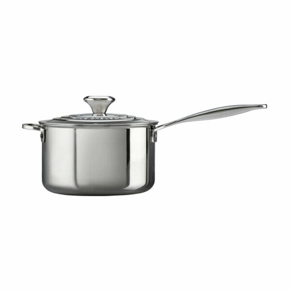 LE CREUSET Stainless Steel Saucepan 4qt w/ Lid