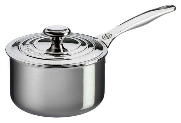 LE CREUSET Stainless Steel Saucepan 4qt w/ Lid - Image 2