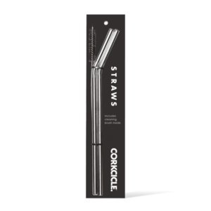 CORKCICLE - 2pc Straws - Silver