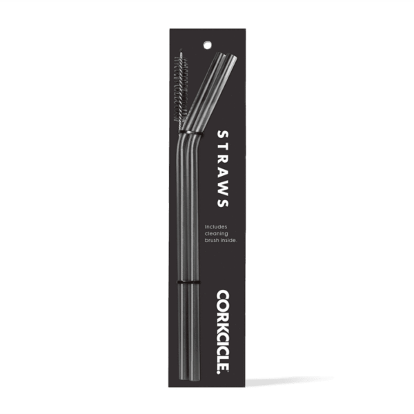 CORKCICLE - 2pc Straws - Gunmetal