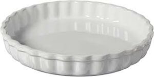 LE CREUSET - 9.5" Tart Dish - White 1.5qt