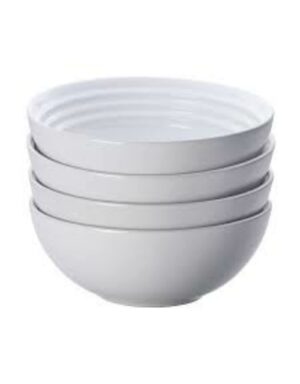 LE CREUSET -  Set of 4 - 22 oz. Soup Bowls - White