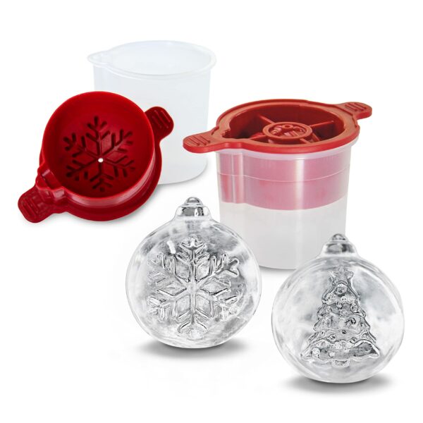 TOVOLO Tree & Snowflake Ornament Ice Molds S/2 Cayenne