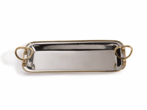 ZODAX - Polished Nickel & Gold Precious Tray