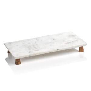 ZODAX - Amalfi Marble Cheese Tray on Acacia Wood