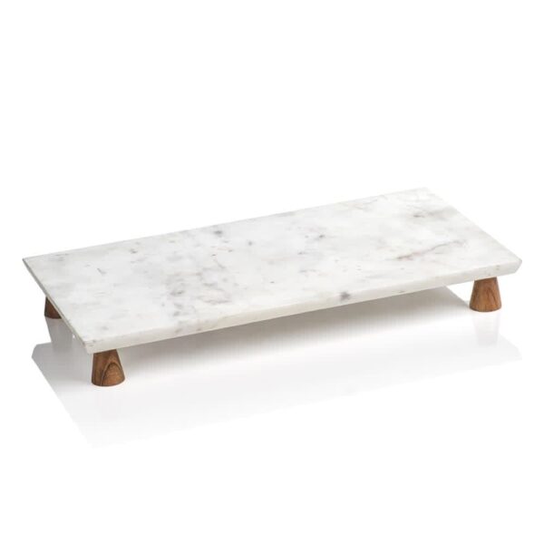 ZODAX - Amalfi Marble Cheese Tray on Acacia Wood
