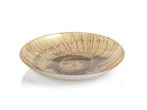 ZODAX - Golden Pearl Metallic Watercolor Glass Bowl - XLarge