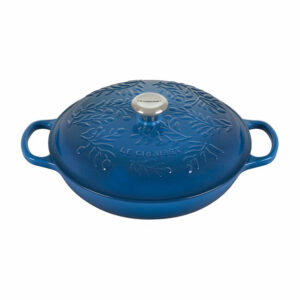 LE CREUSET - Signature (3.5qt. )  Braiser - Marseille w/  Olive Branch Embossed Lid