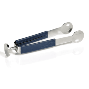 ZODAX - Laguna Nickel & Leather Ice Tong