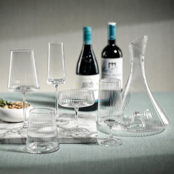 ZODAX - Fluted Textured Wine Glass - Set of 4 - Image 2