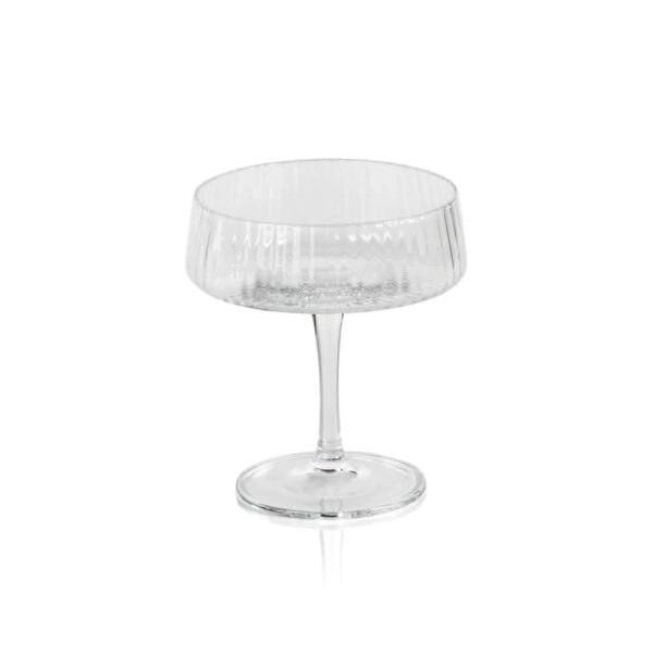 ZODAX Fluted Textured Martini Glass Set/4