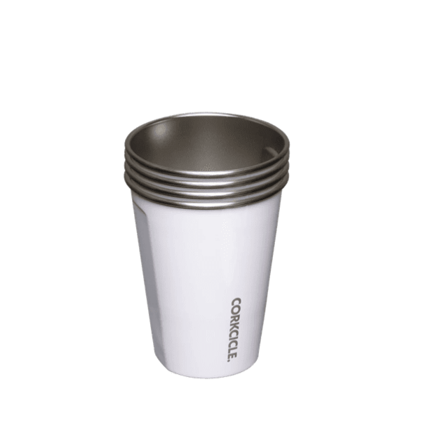CORKCICLE Eco Stacker - 18oz 4-Pack - Gloss White