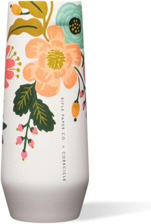 CORKCICLE Stemless Flute 7oz Rifle Paper - Garden Party Cream