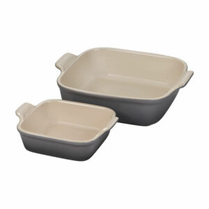 LE CREUSET - Heritage Set of 2 Square Dishes (18oz & 2qt) - Oyster