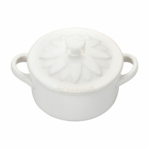 LE CREUSET Mini Flower Cocotte  White