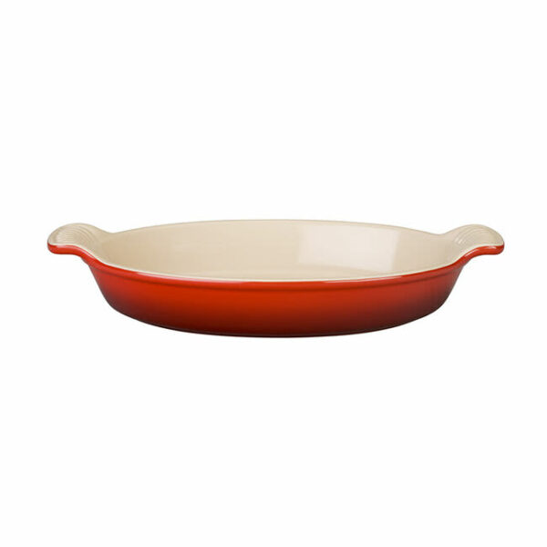 LE CREUSET Heritage Oval Au Gratin Dish  1.7qt Cerise