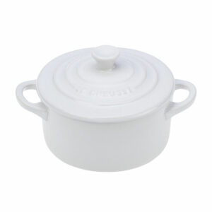 LE CREUSET- 8ozMini Round Cocotte-White