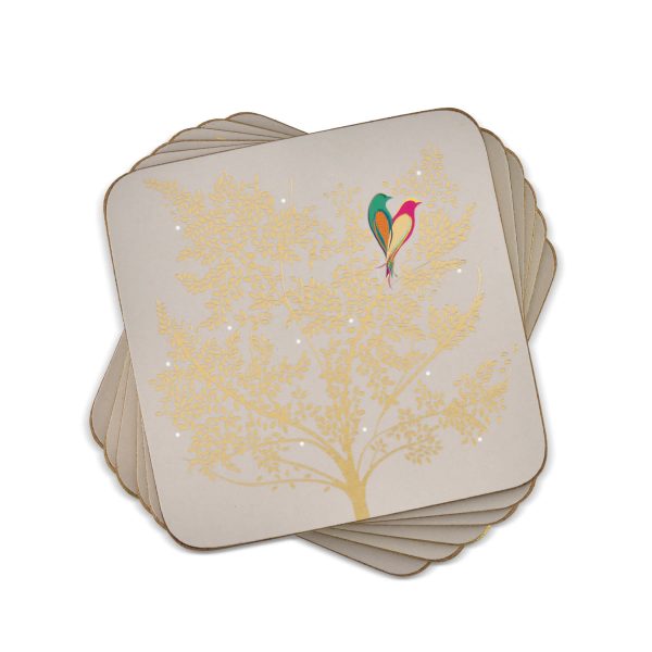 SARA MILLER Chelsea Light Grey Coasters S/6