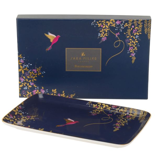 SARA MILLER Chelsea Navy Trinket Tray