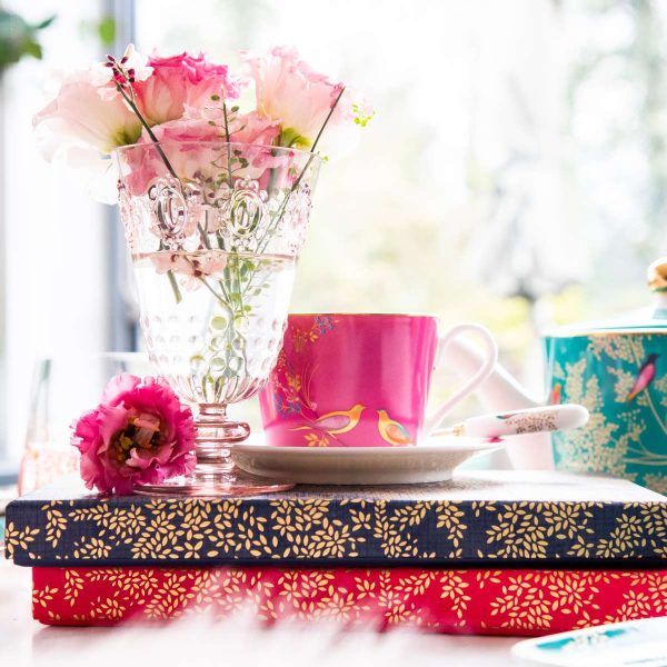 PORTMEIRION Chelsea Teacup and Saucer Pink 8oz - Image 3