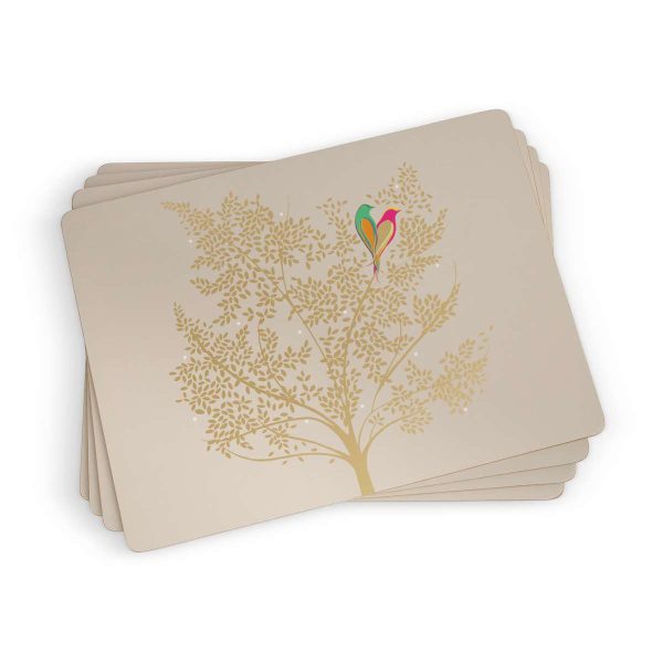 SARA MILLER Chelsea Placemats Light Grey Set/4